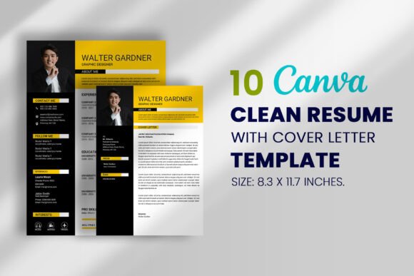 Download 10 Canva Resume &amp; Cover Letter Templates - Premium Bundle