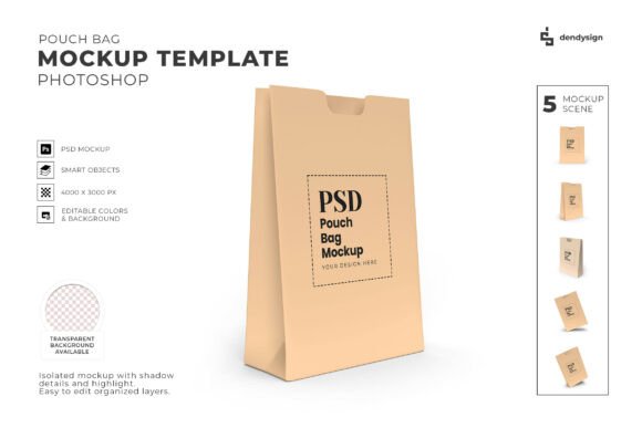 Download Paper Pouch Bag Mockup Photoshop Bundle - Premium Bundle