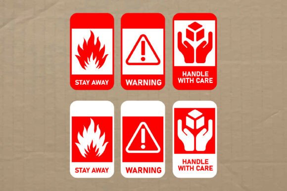 Download Fragile Set Label Typography Graphic - Premium Bundle