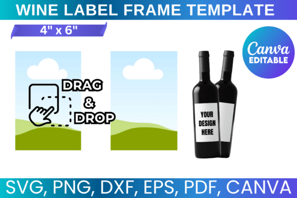 Download 750ml Wine Label Canva Template - Premium Resources